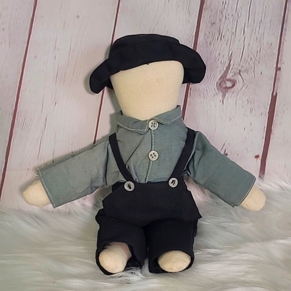 Creepy Faceless Amish Handmade Male Plush Stuffed Doll Possibly Haunted Spooky - Picture 5 of 11